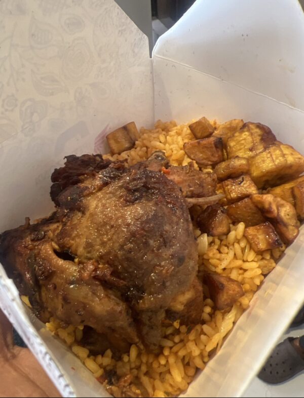 Jollof rice with beef