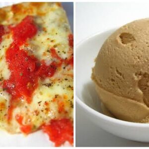Pizza + ice cream combo